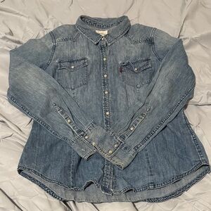 Levi's Faded Blue Denim Shirt